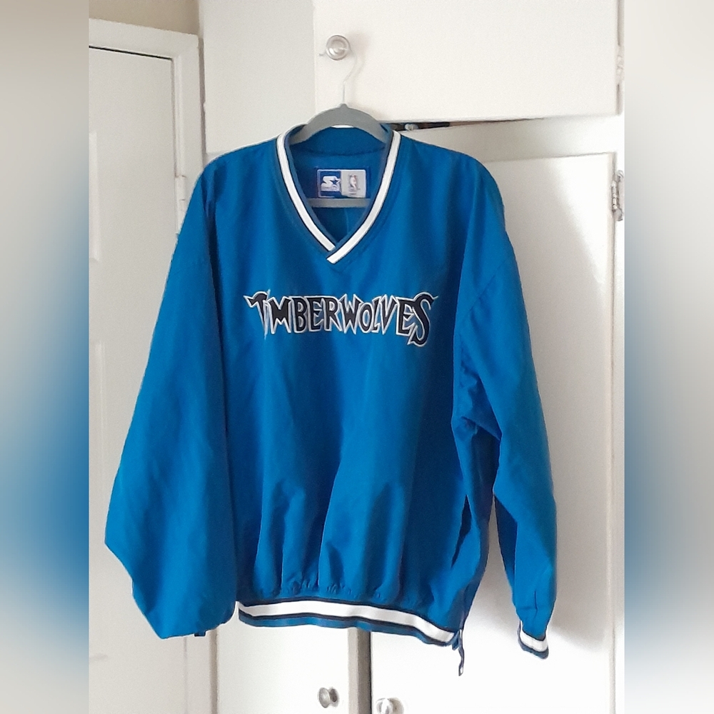 Minnesota Timberwolves nylon pullover Starter Jacket